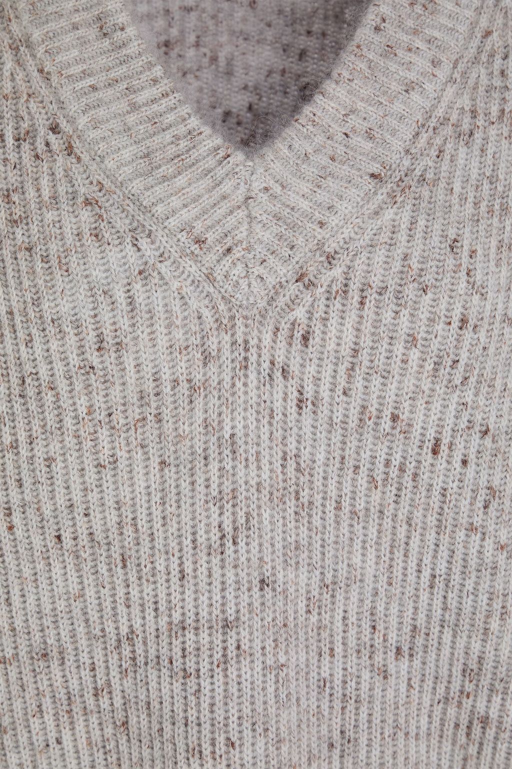 BRUNELLO CUCINELLI Mélange ribbed wool-blend sweater
