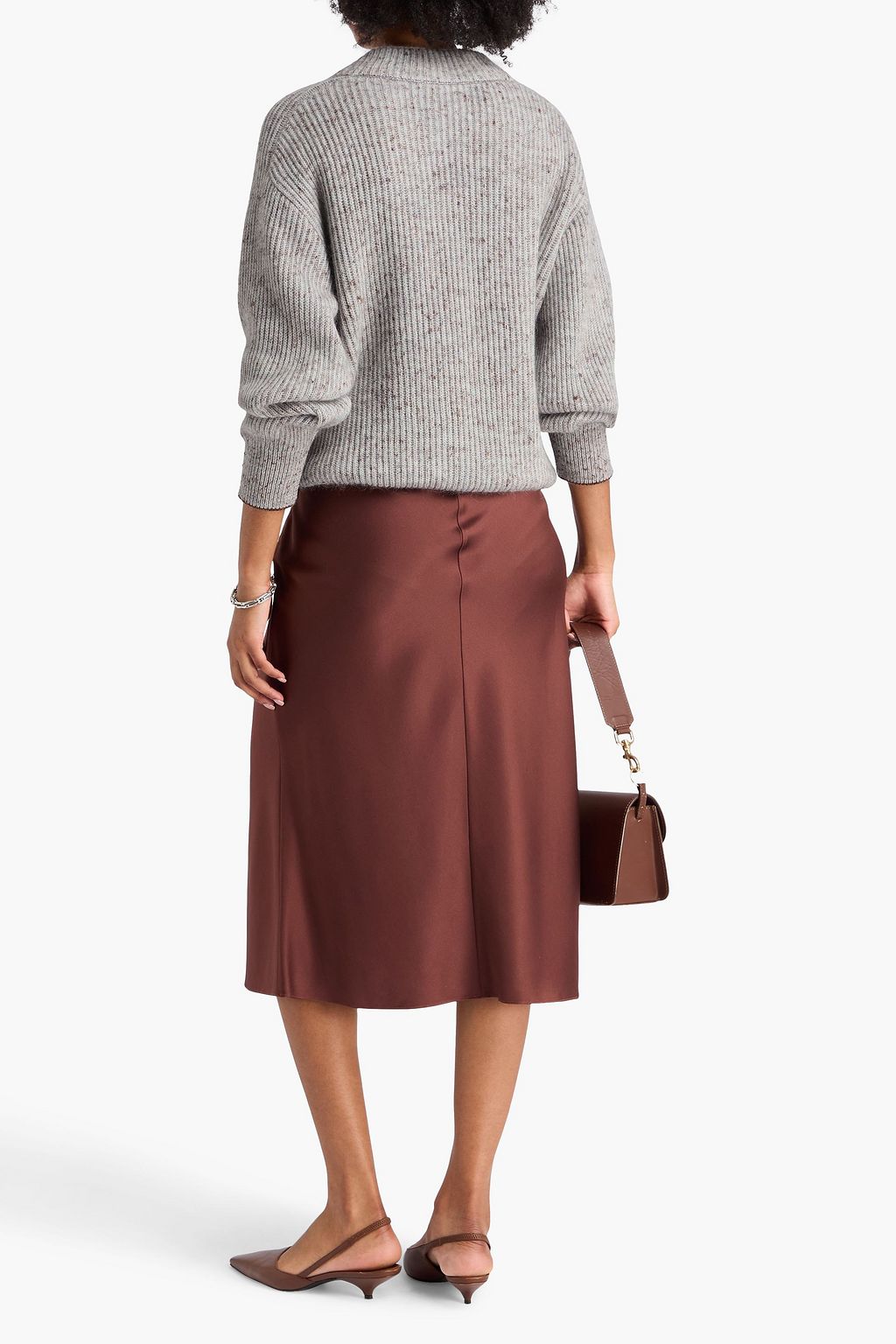 BRUNELLO CUCINELLI Mélange ribbed wool-blend sweater