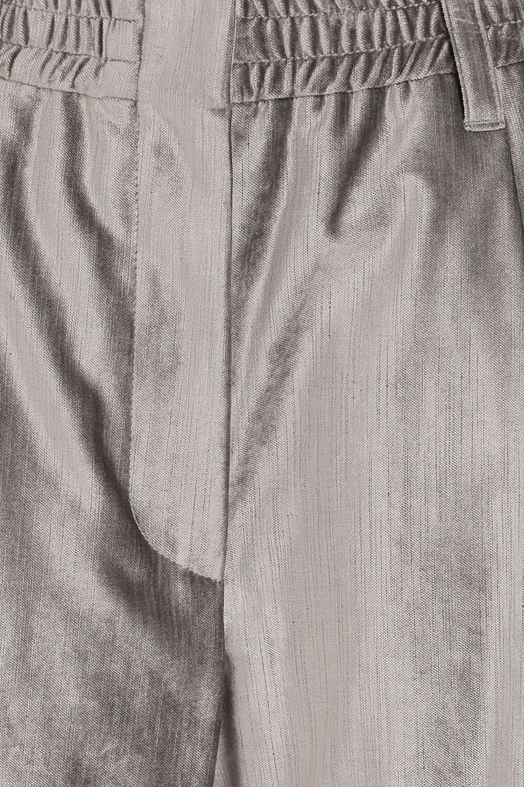BRUNELLO CUCINELLI Cotton-blend velvet tapered pants