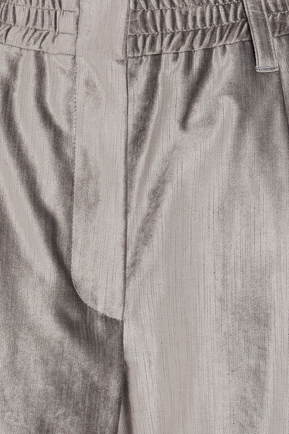 Brunello Cucinelli Cotton-blend Velvet Tapered Pants In Silver