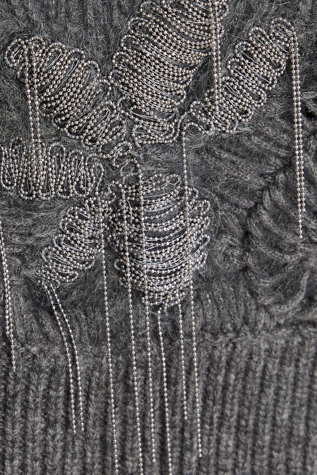 BRUNELLO CUCINELLI Bead-embellished cashmere sweater