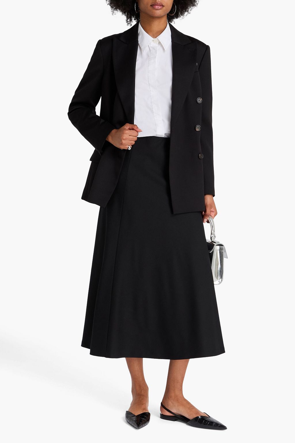BRUNELLO CUCINELLI Midirock aus Twill aus einer Wollmischung