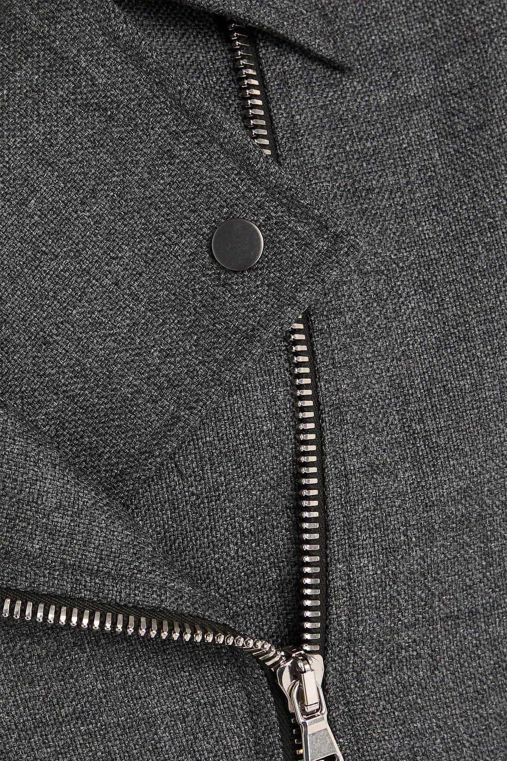 BRUNELLO CUCINELLI Bead-embellished wool biker jacket