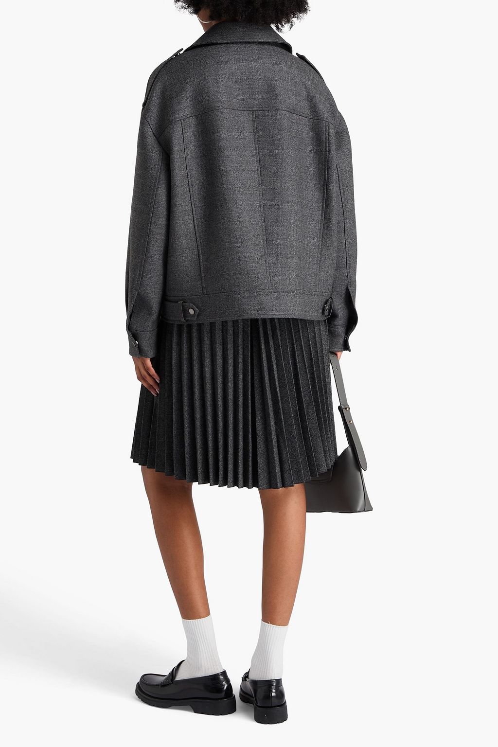 BRUNELLO CUCINELLI Bead-embellished wool biker jacket