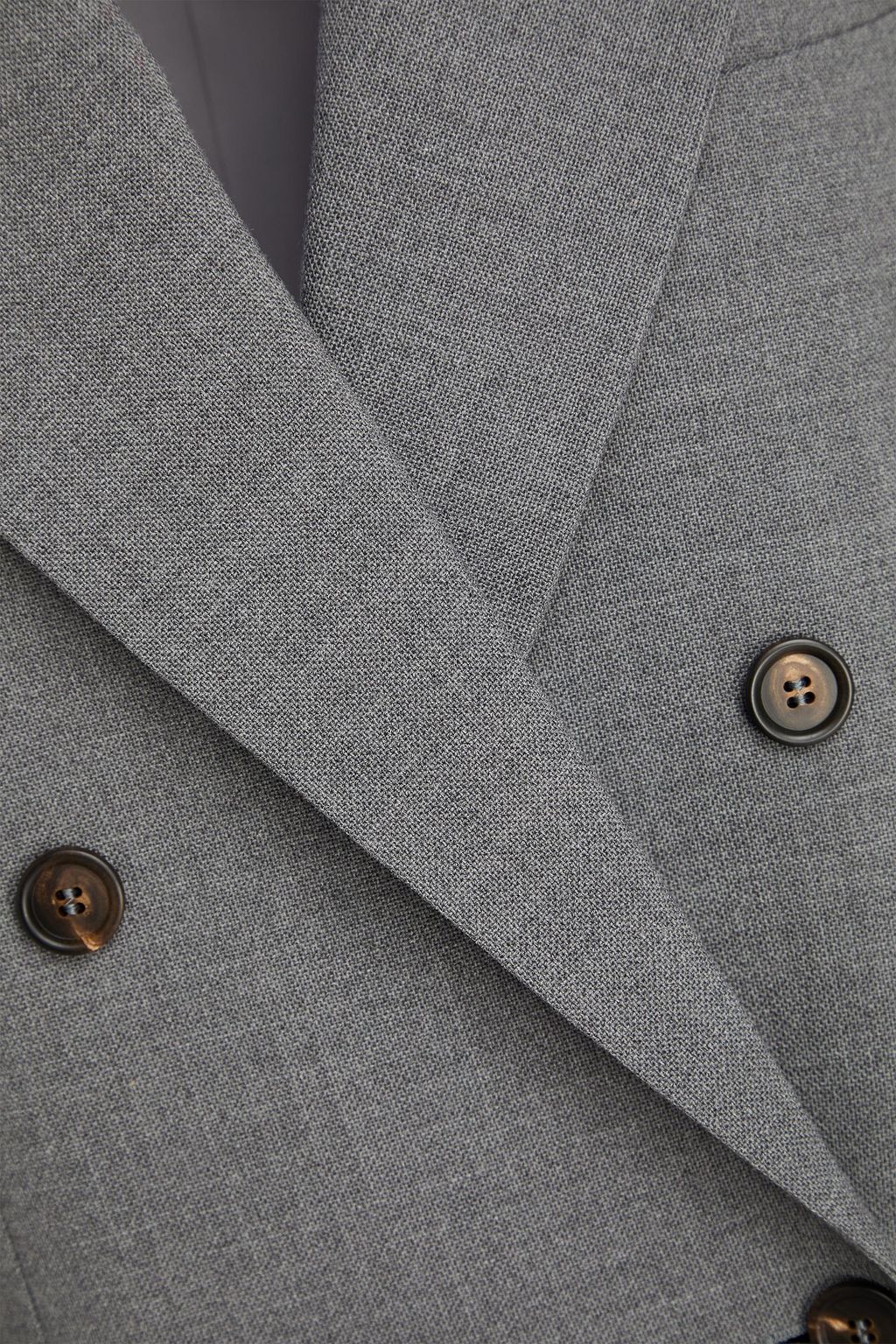 BRUNELLO CUCINELLI بليزر من الصوف بصفين من الأزرار