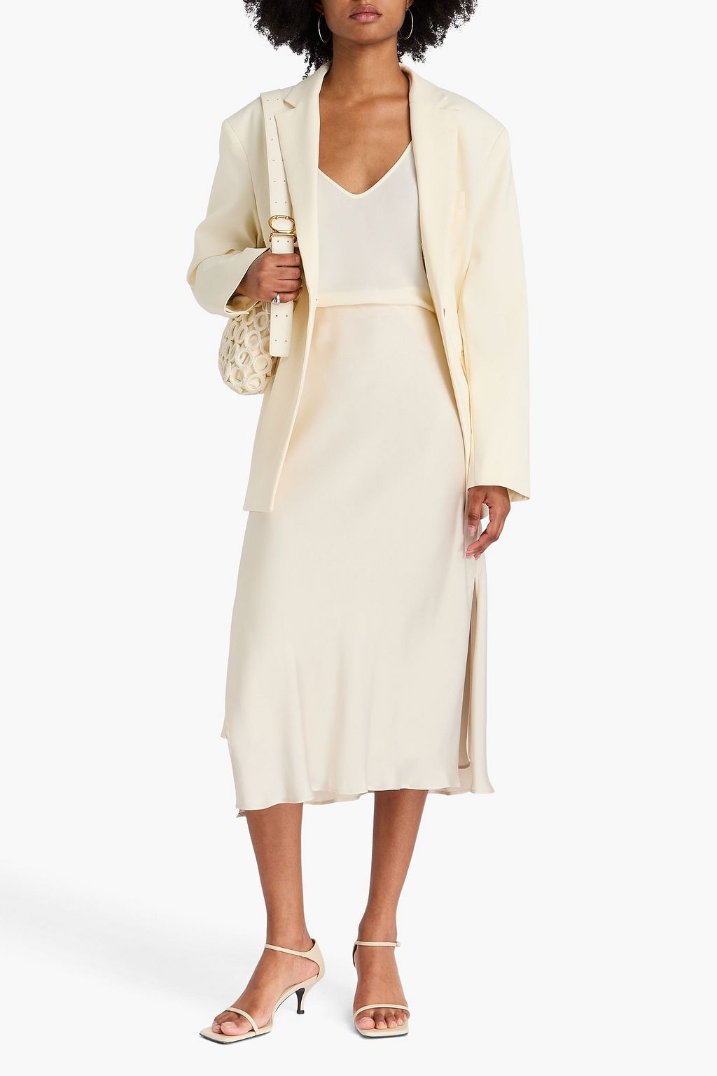 BRUNELLO CUCINELLI Satin-twill midi skirt