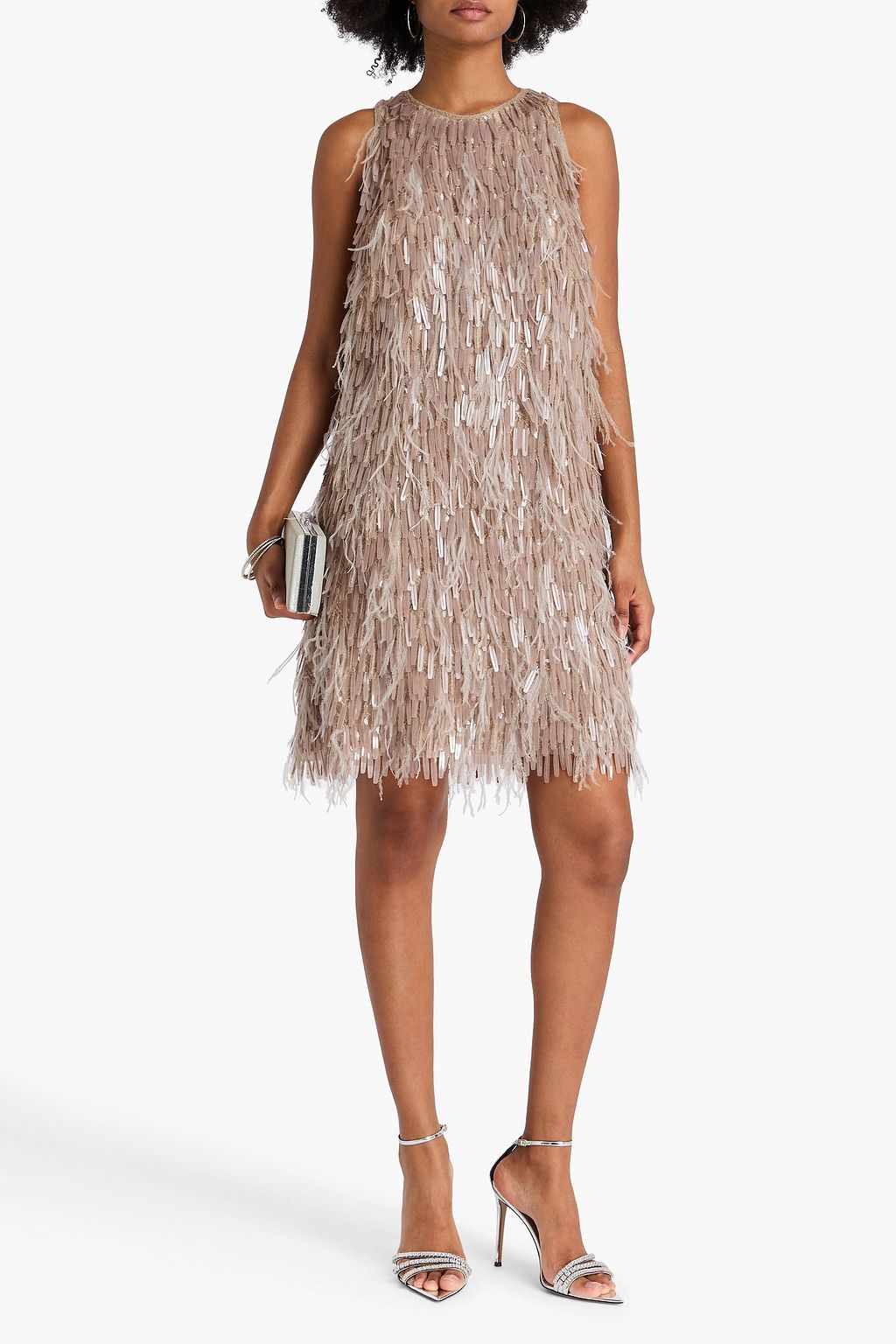 BRUNELLO CUCINELLI Embellished silk-chiffon dress