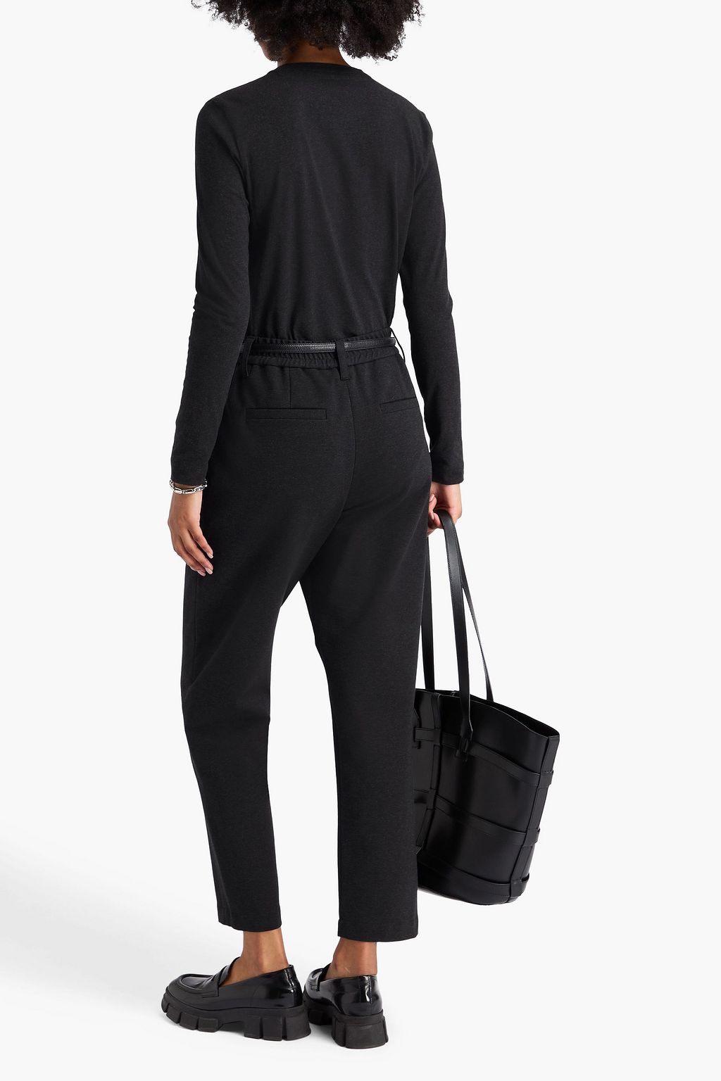 BRUNELLO CUCINELLI Cotton-blend jersey tapered pants