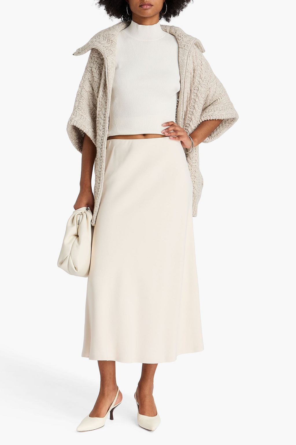 BRUNELLO CUCINELLI ツイル ミディスカート