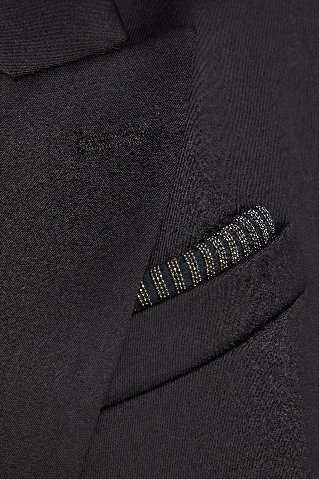 BRUNELLO CUCINELLI بليزر من الصوف مزيّن بالخرز مع أزرار مزدوجة