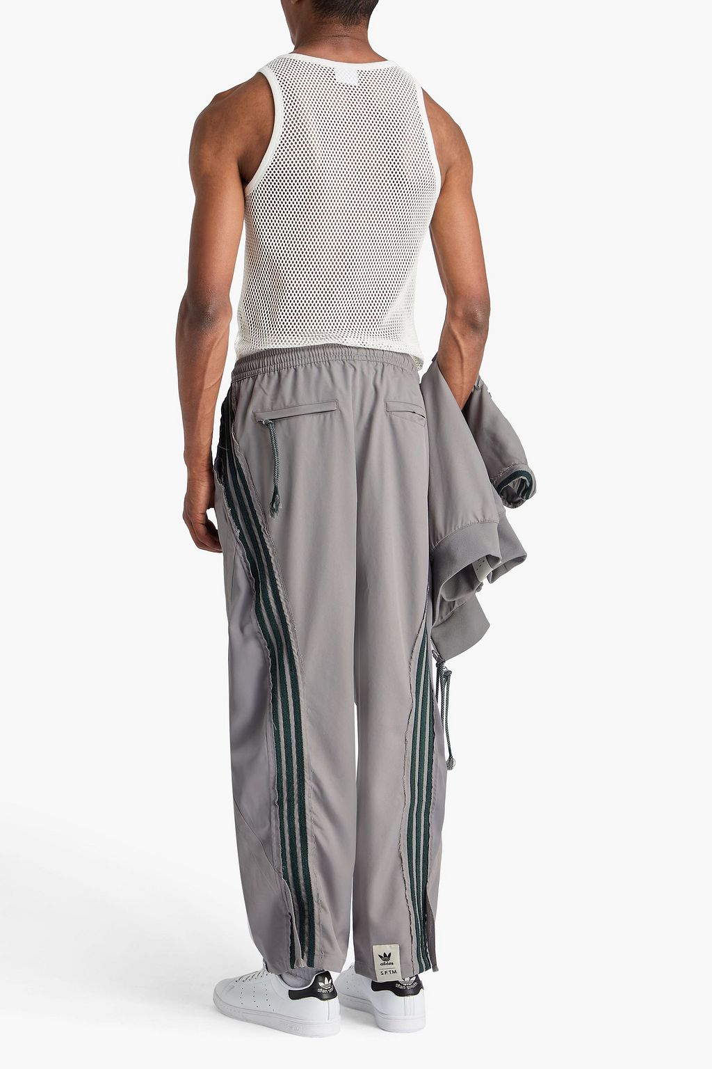ADIDAS ORIGINALS X SONG FOR THE MUTE Adi004 frayed twill track pants