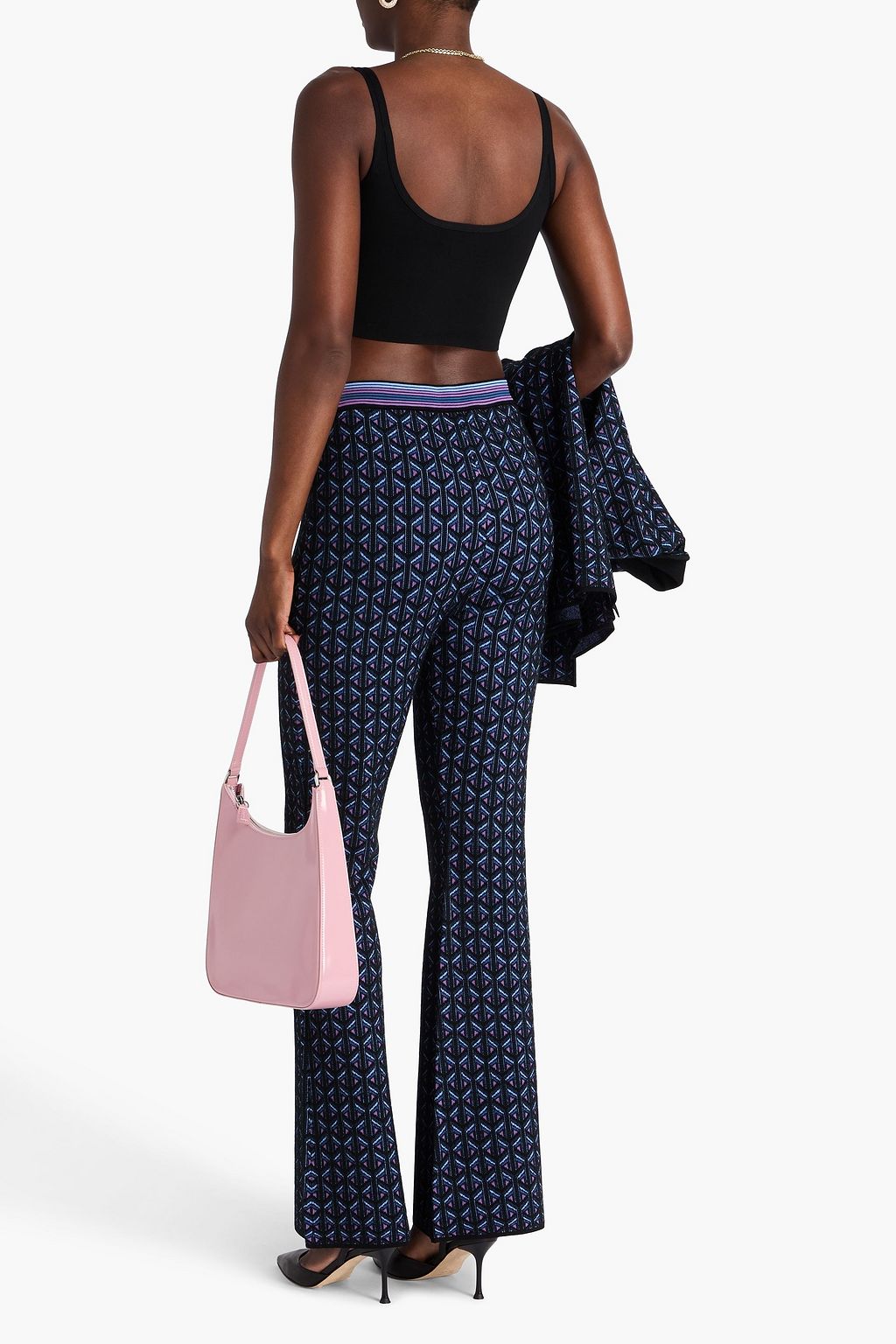 DIANE VON FURSTENBERG Ashdon jacquard-knit flared pants