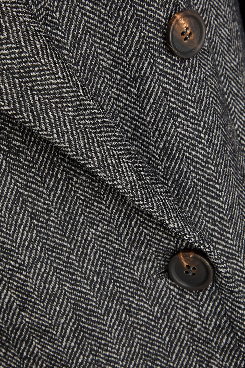 Brunello Cucinelli Double-breasted Herringbone Wool-blend Blazer In Gray