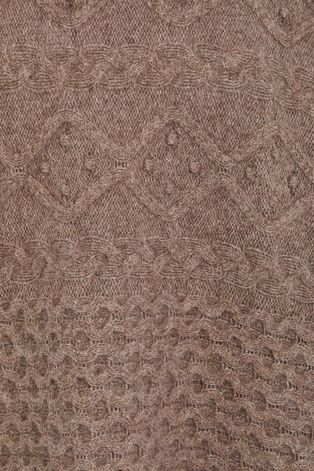 LOULOU STUDIO Omaha Pullover aus einer Wollmischung mit Zopfstrickmuster