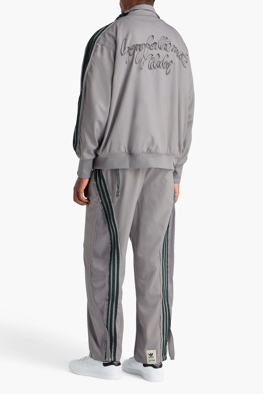 ADIDAS ORIGINALS X SONG FOR THE MUTE جاكيت رياضي من الساتان بتصميم مطرّز