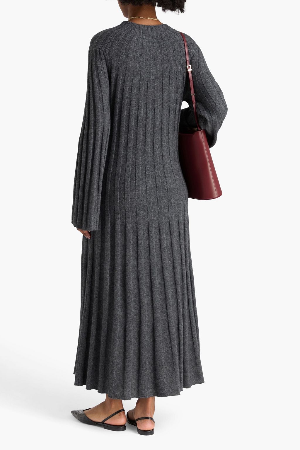 LOULOU STUDIO Irma ribbed wool and cashmere-blend midi dress