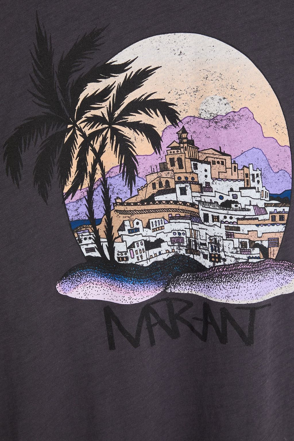 MARANT ÉTOILE コットンジャージー Tシャツ プリント入り