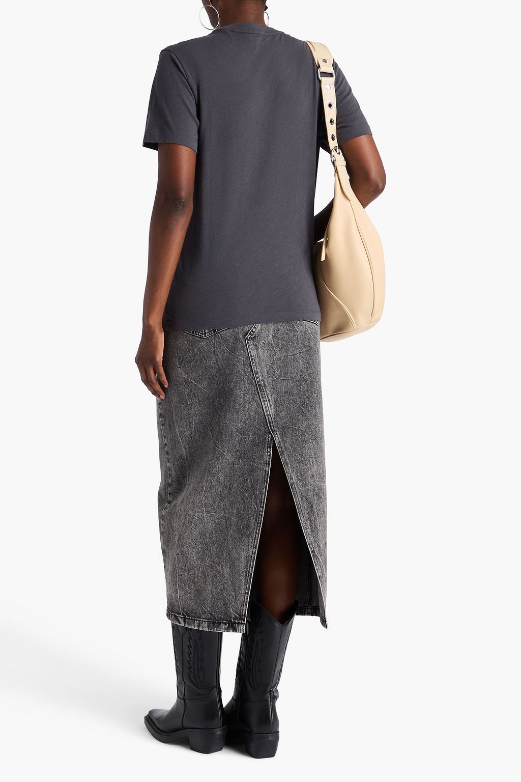 MARANT ÉTOILE コットンジャージー Tシャツ プリント入り