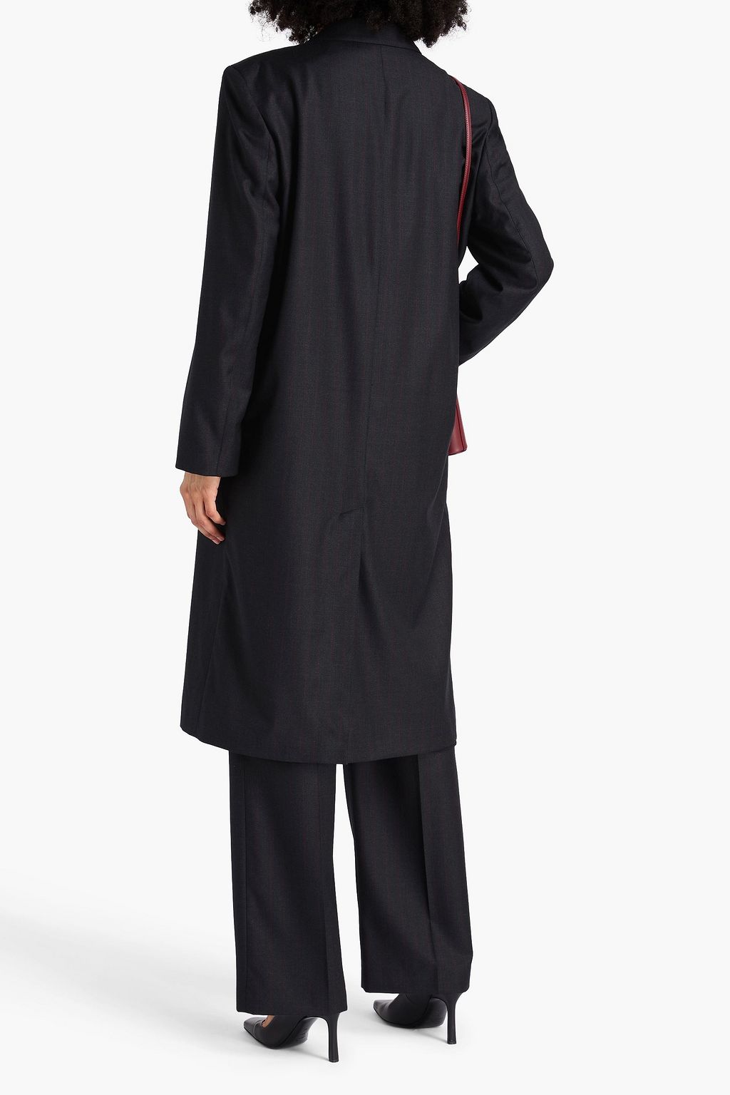 LOULOU STUDIO Marlon pinstriped wool-twill coat