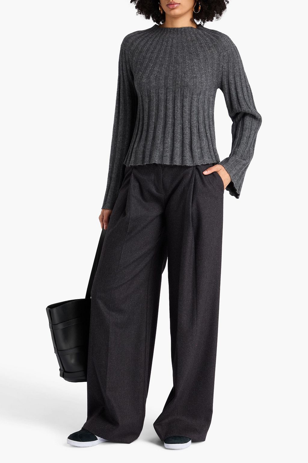 LOULOU STUDIO Ribbed wool and cashmere-blend sweater