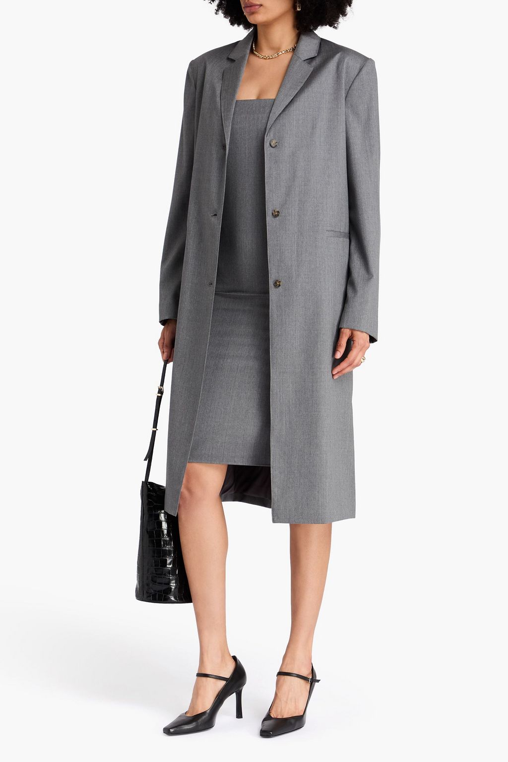 LOULOU STUDIO Tido wool-crepe coat