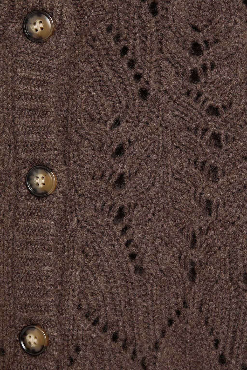 LOULOU STUDIO Frutos pointelle-knit merino wool and cashmere-blend cardigan