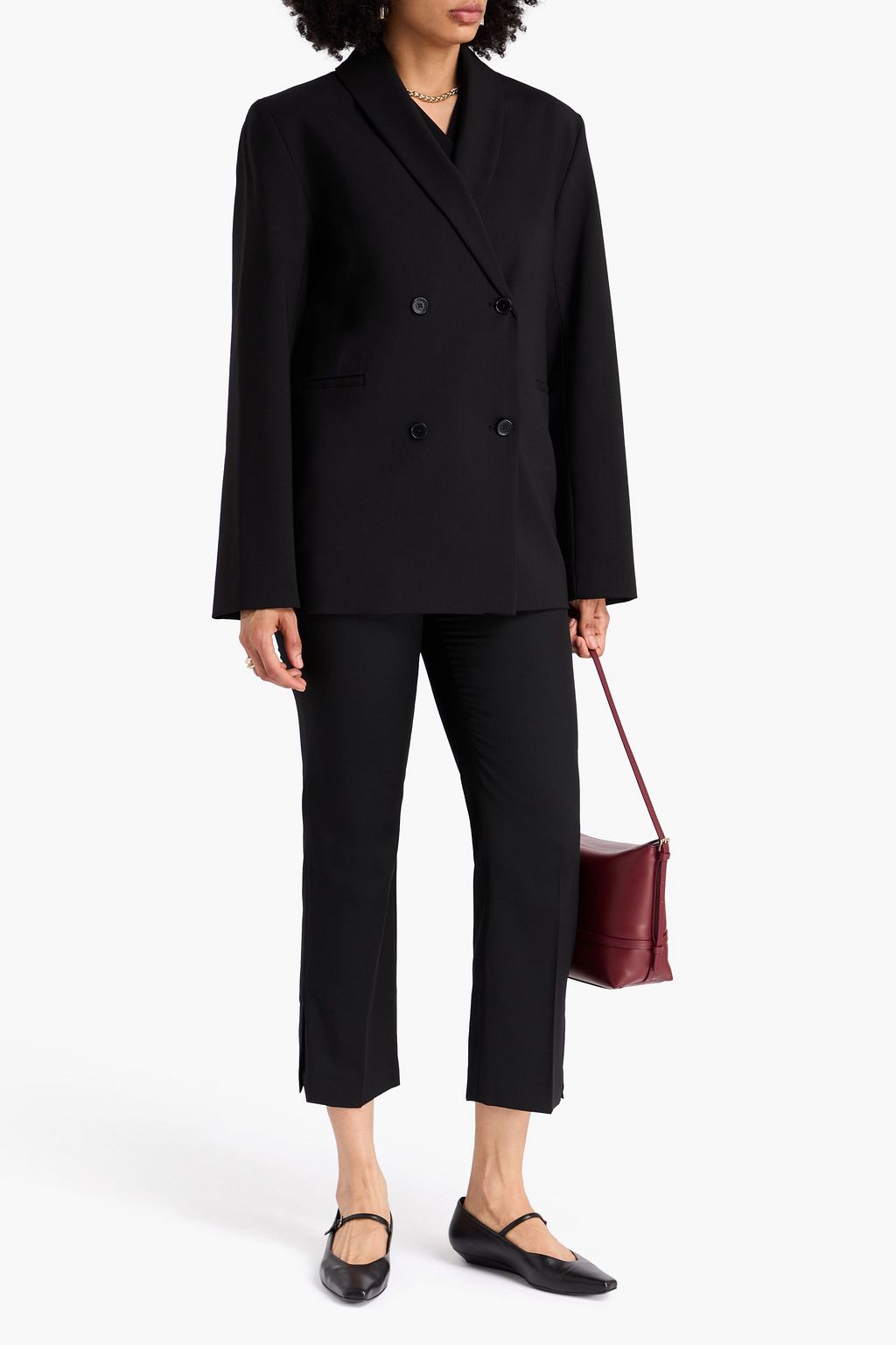 LOULOU STUDIO Sancia double-breasted wool-blend twill blazer