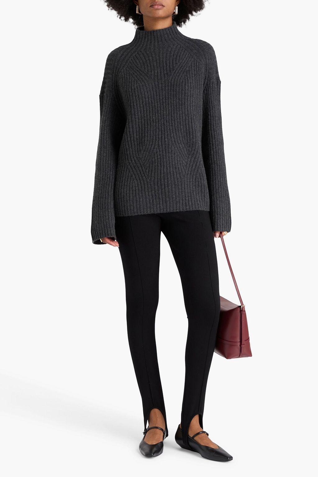 LOULOU STUDIO Ines ribbed cashmere turtleneck sweater
