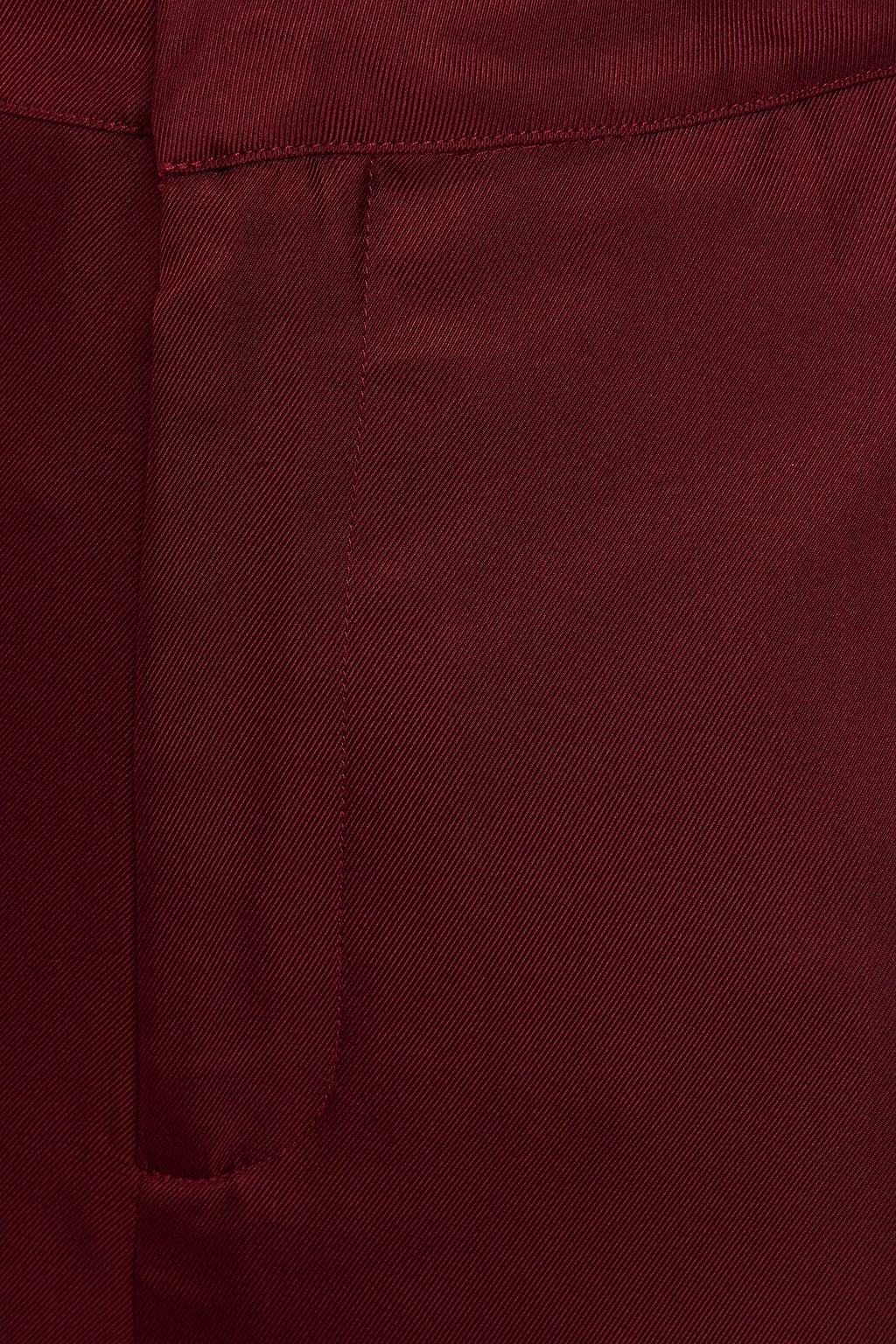 LOULOU STUDIO Fafila Hose mit weitem Bein aus Seiden-Twill