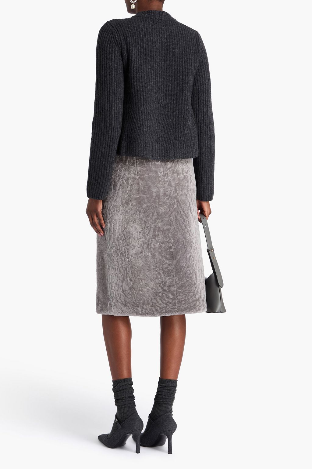 LOULOU STUDIO Elara shearling skirt