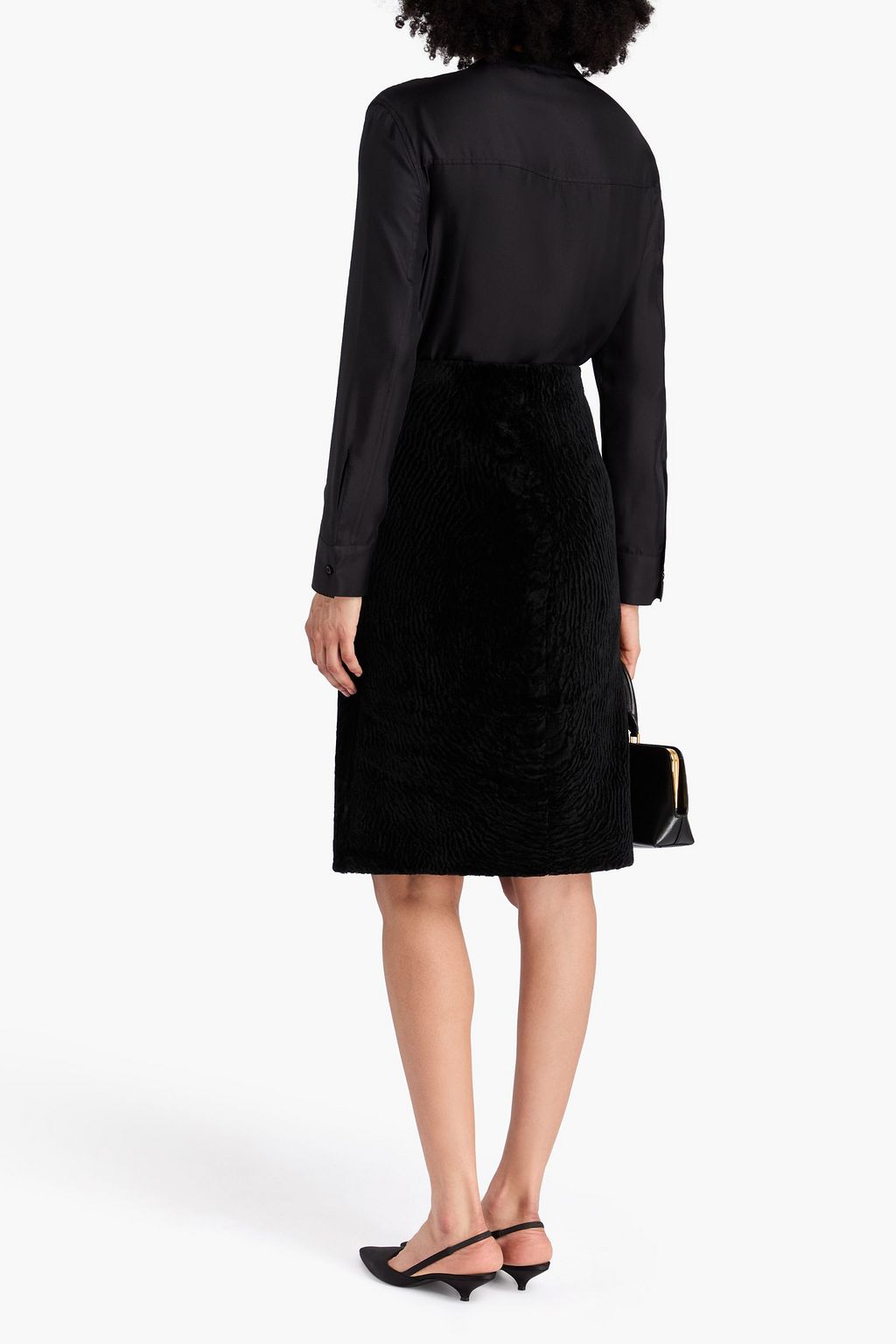LOULOU STUDIO Elara shearling skirt