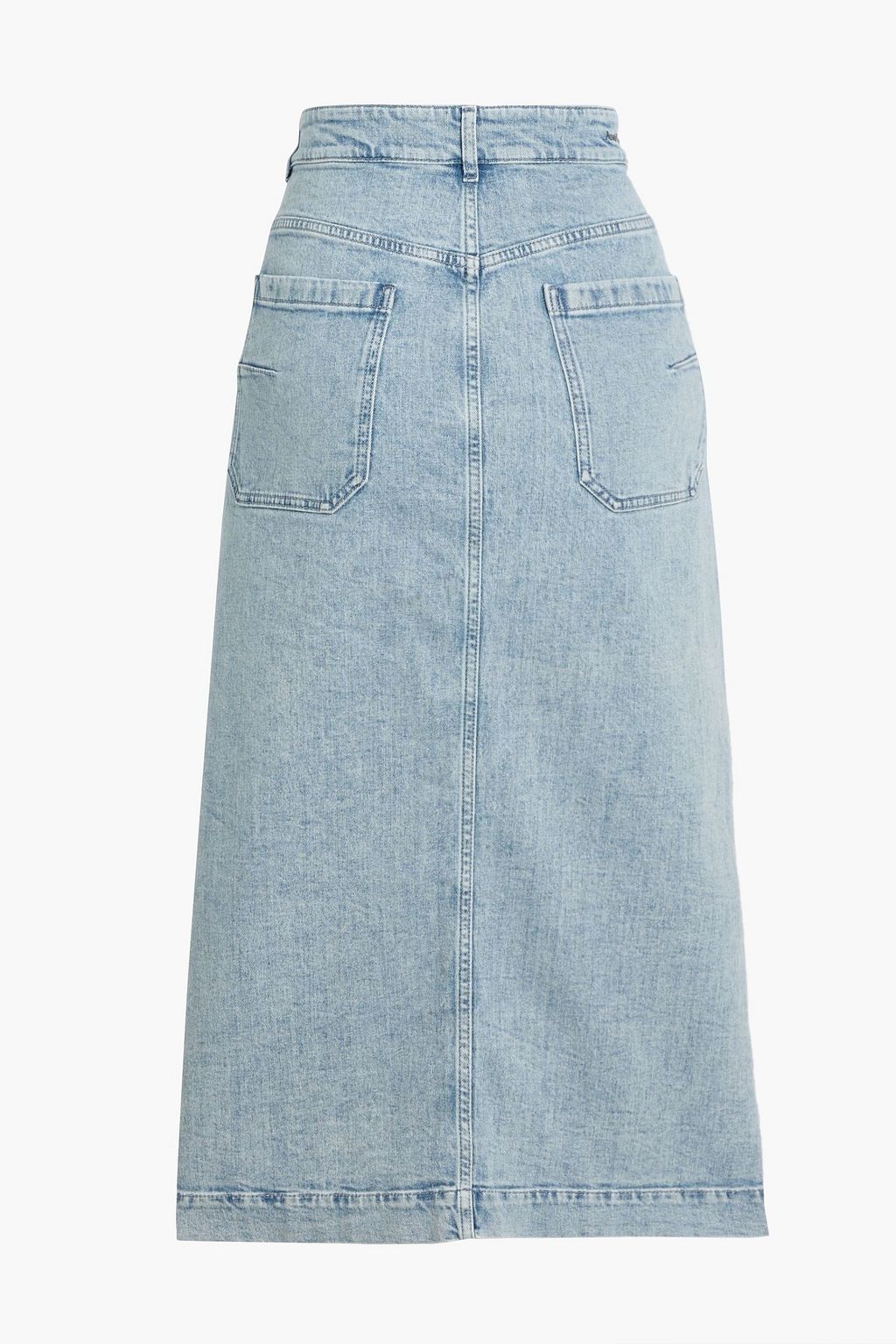 ANOTHER TOMORROW Denim midi pencil skirt