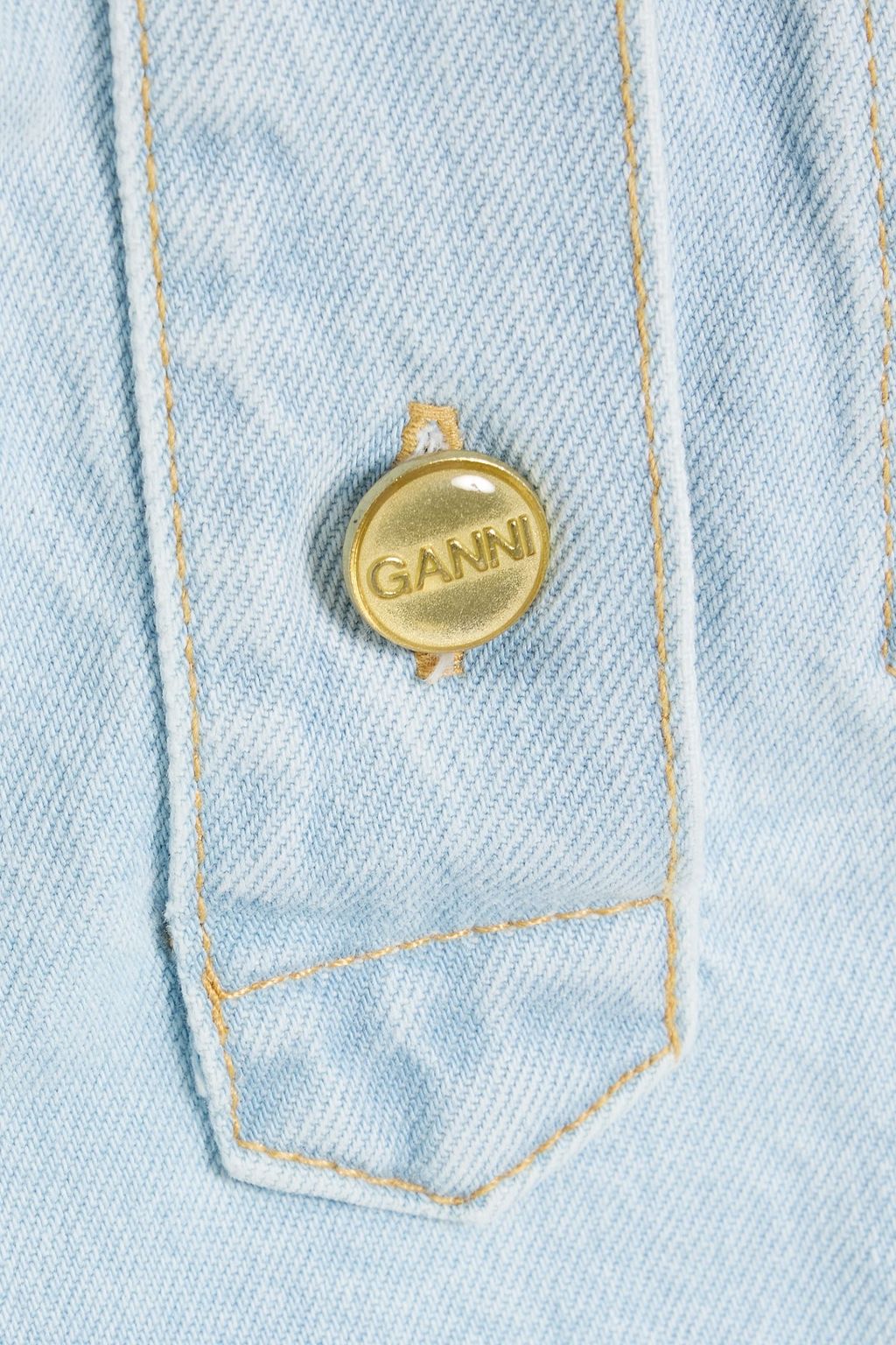 GANNI Denim mini shirt dress