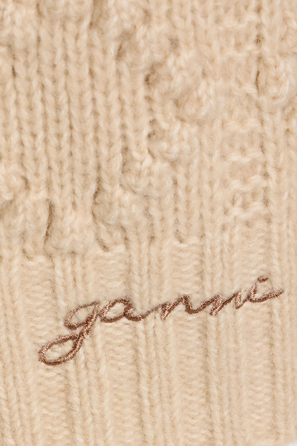 Ganni Jacquard-knit Wool And Cotton-blend Vest In Neutral