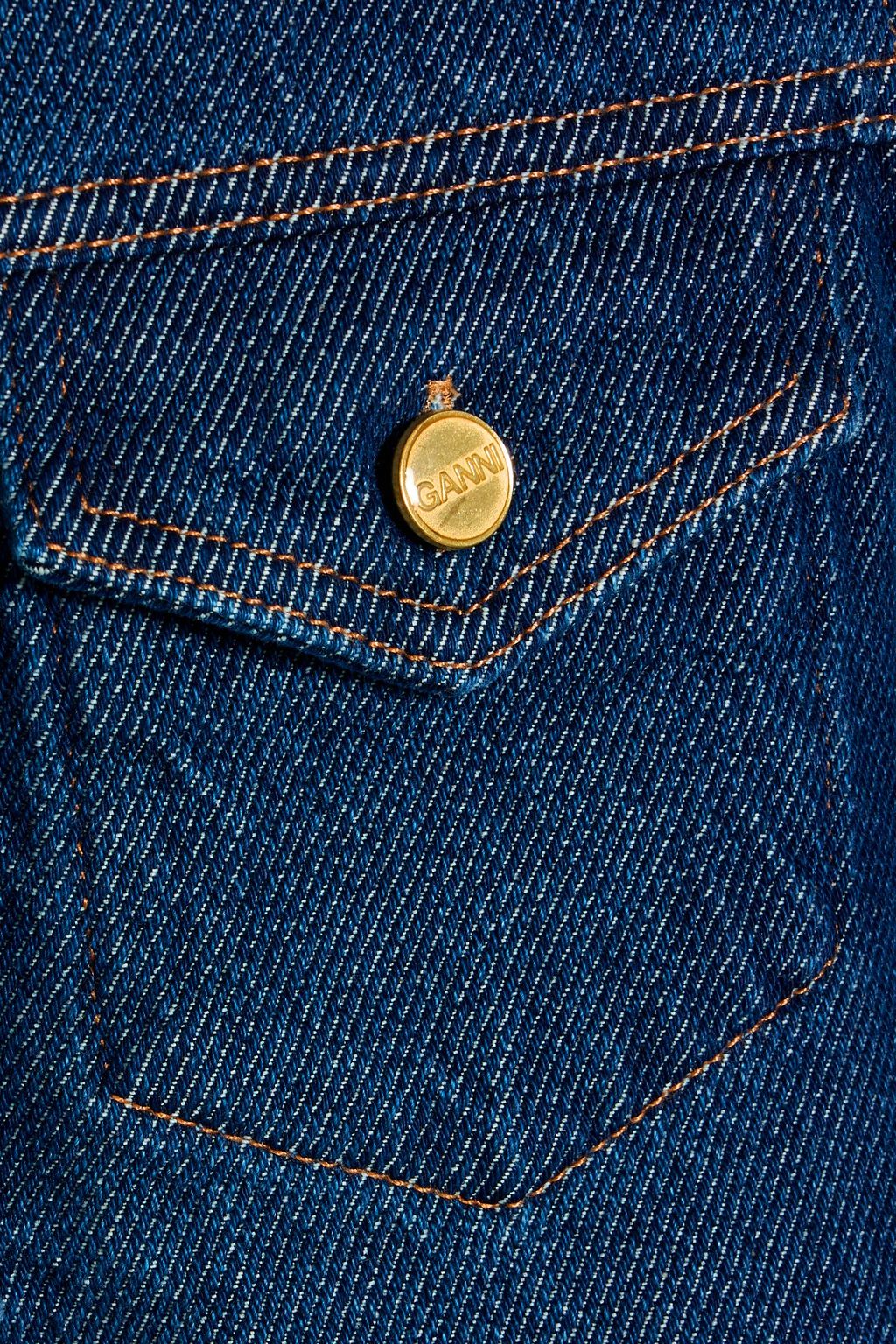 GANNI Denim mini shirt dress