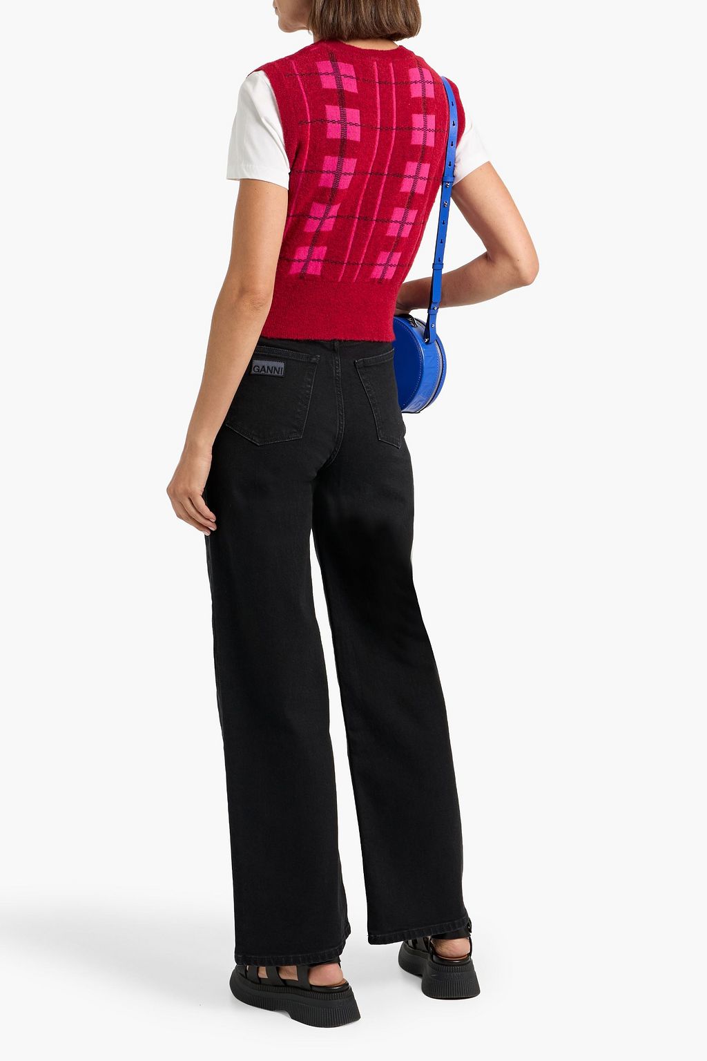 GANNI High-rise wide-leg jeans