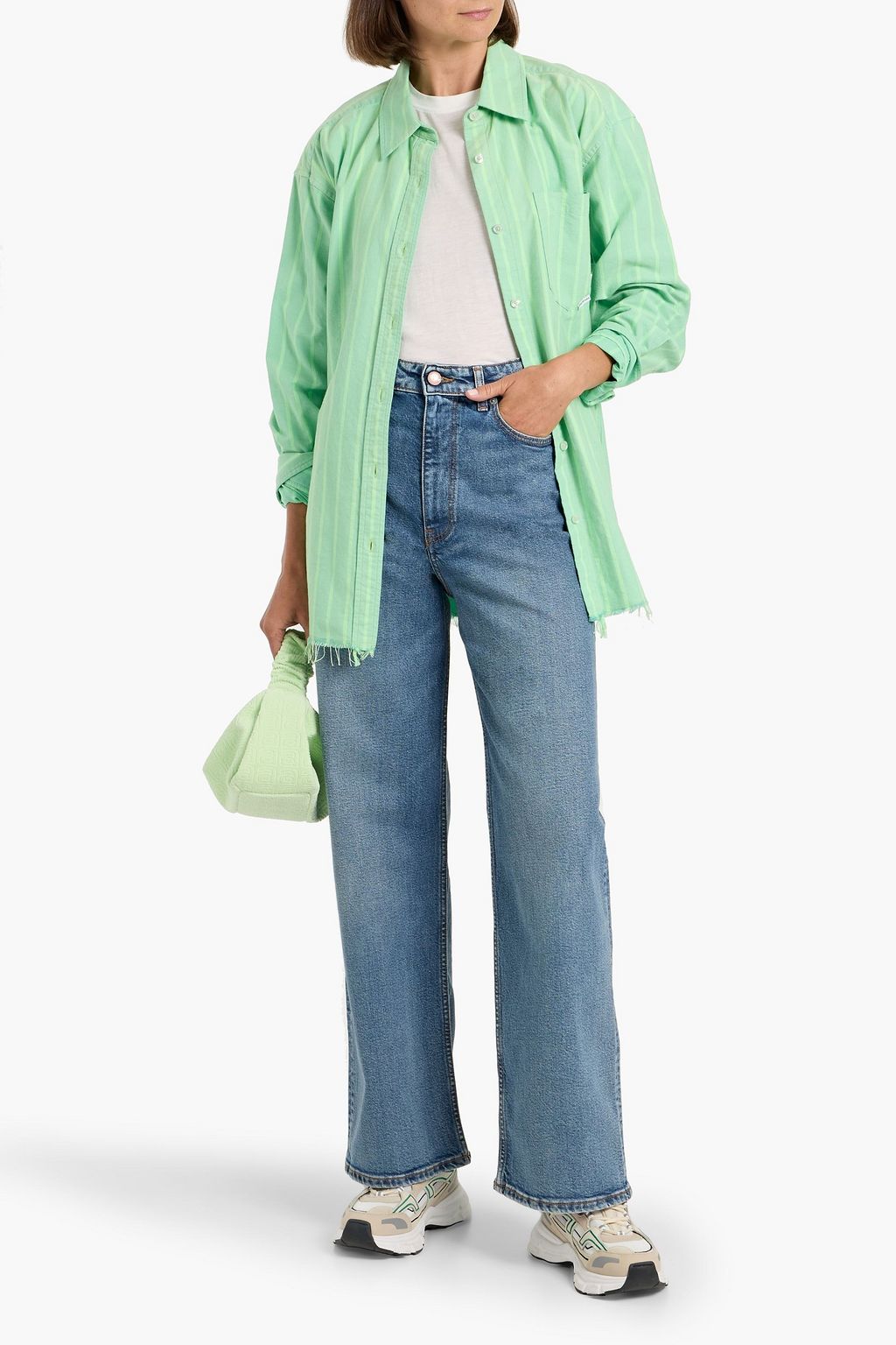 GANNI High-rise wide-leg jeans