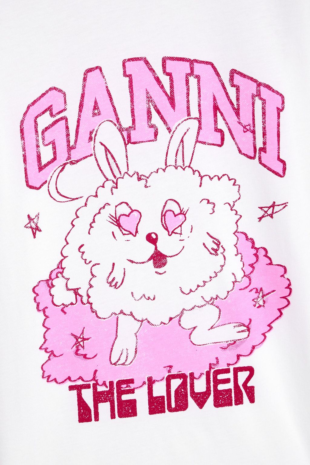 GANNI Printed cotton-jersey T-shirt