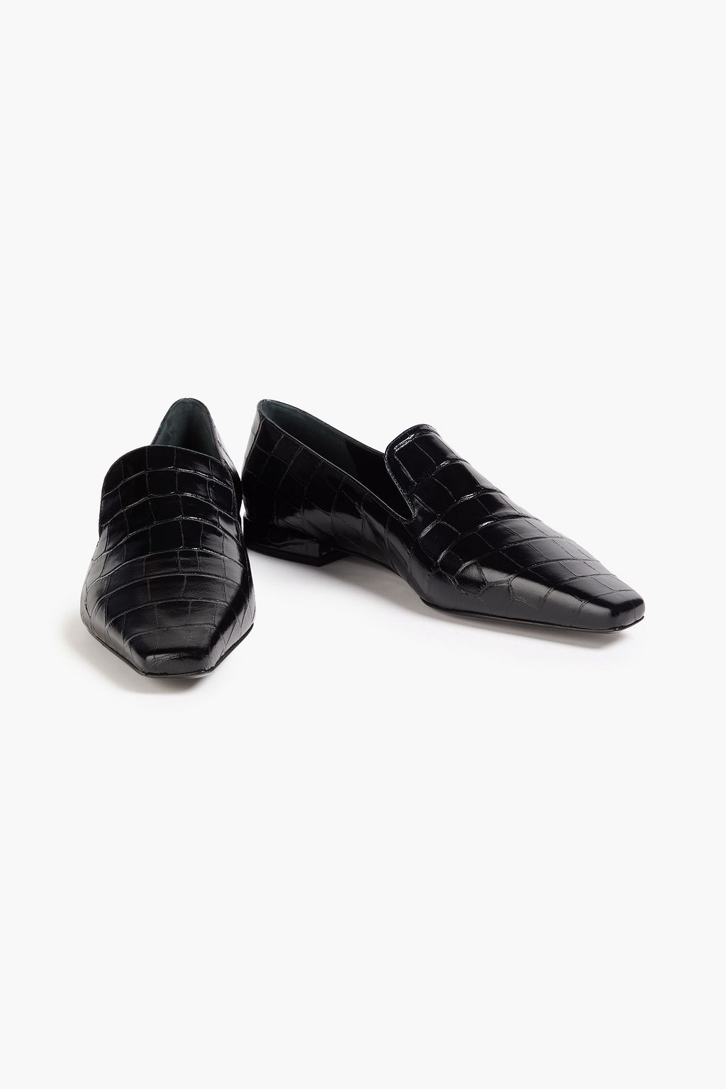 LOULOU STUDIO Mona クロコ風レザー ローファー