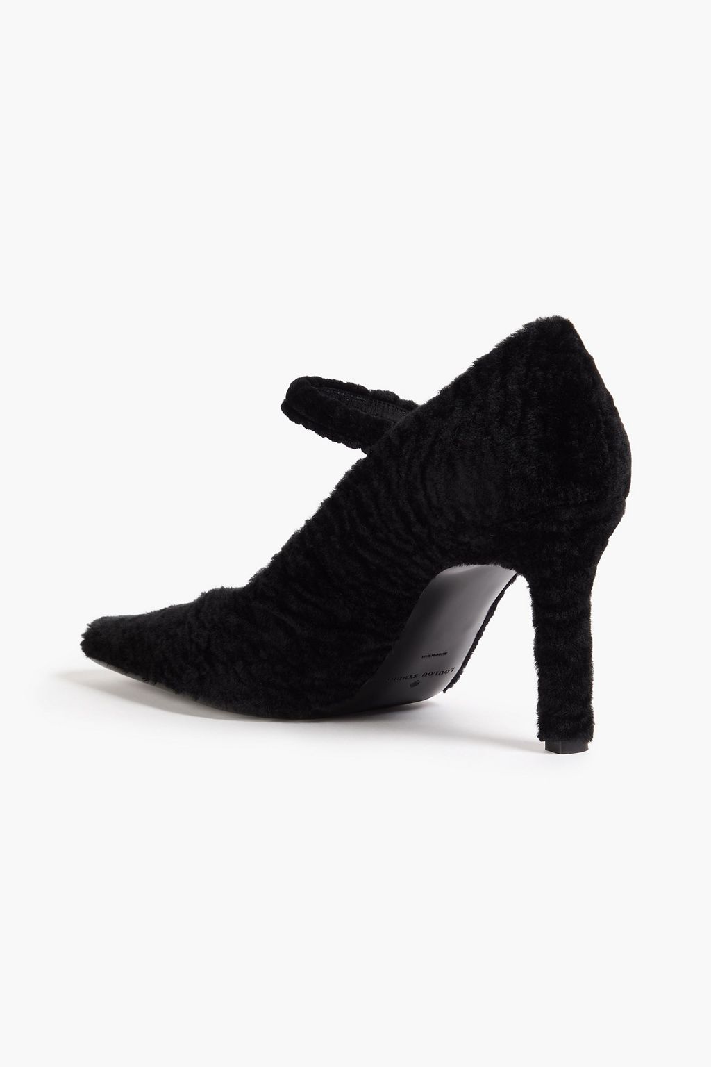 LOULOU STUDIO Kelly shearling Mary Jane pumps