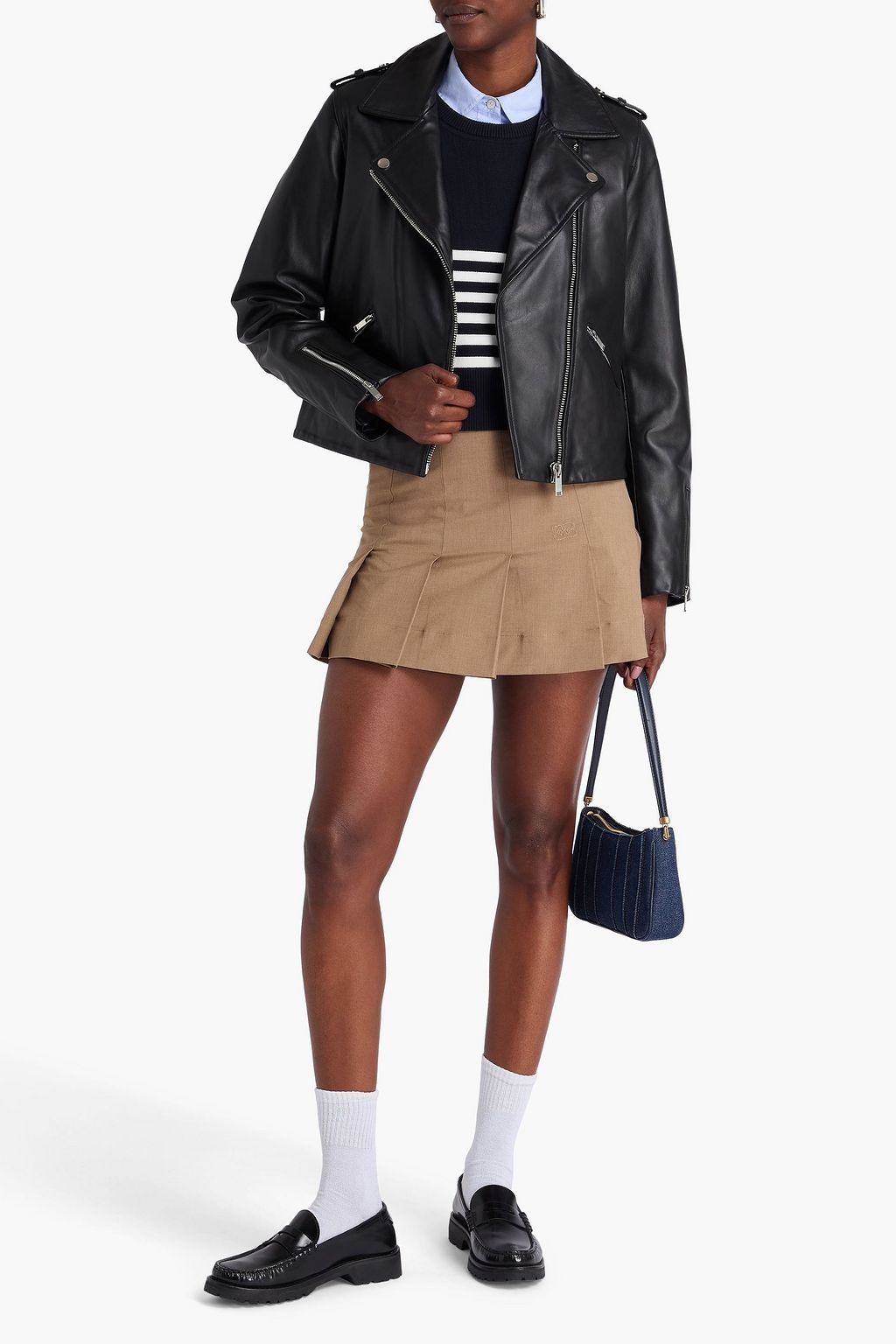CLAUDIE PIERLOT Leather biker jacket