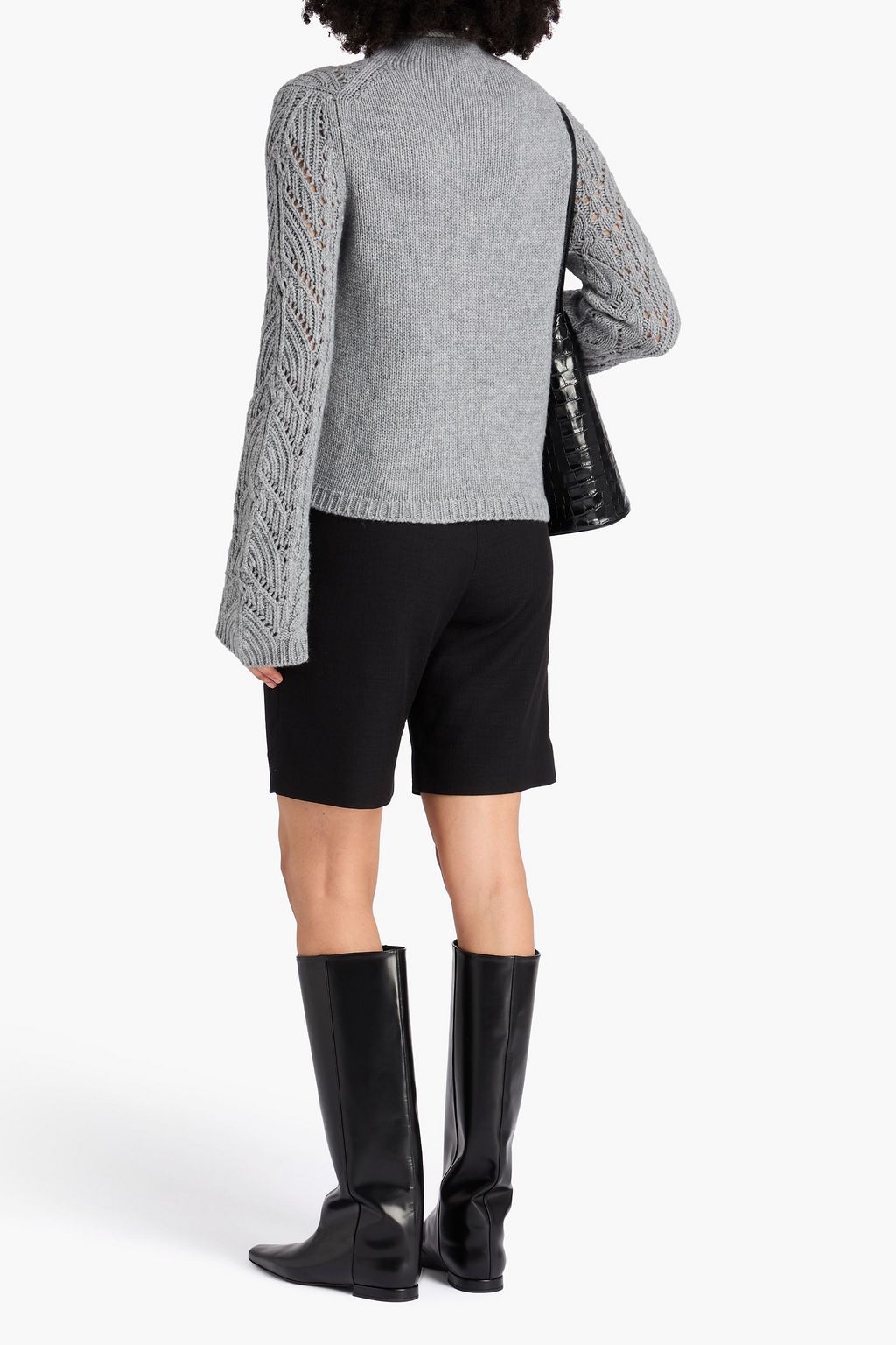 LOULOU STUDIO Gustavia pointelle-knit wool and cashmere-blend turtleneck sweater