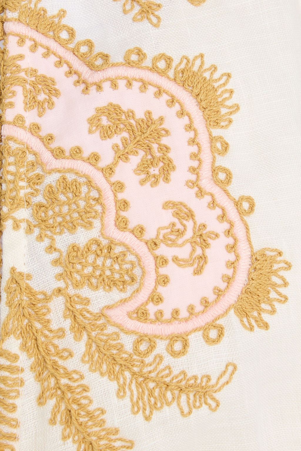ZIMMERMANN リネン ミディワンピース 刺繍