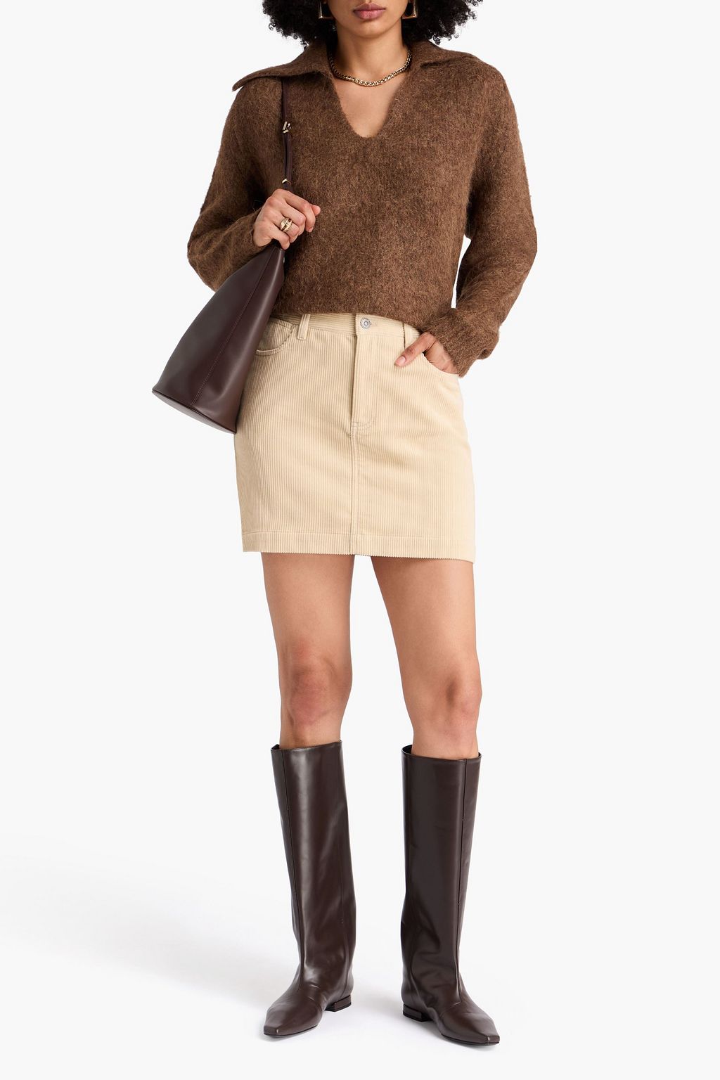 LOULOU STUDIO Ambrose brushed alpaca-blend sweater