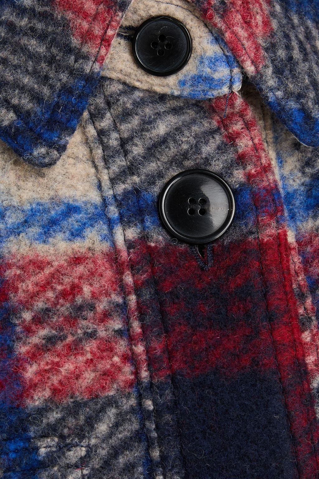 MARANT ÉTOILE Harveli checked flannel coat