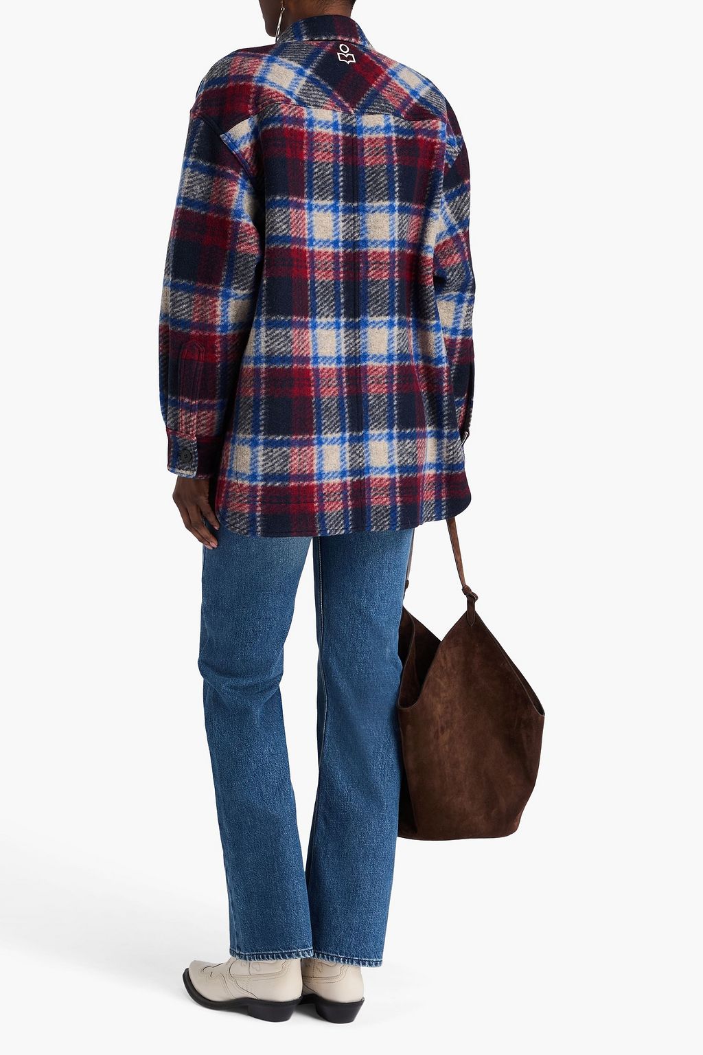 MARANT ÉTOILE Harveli checked flannel coat