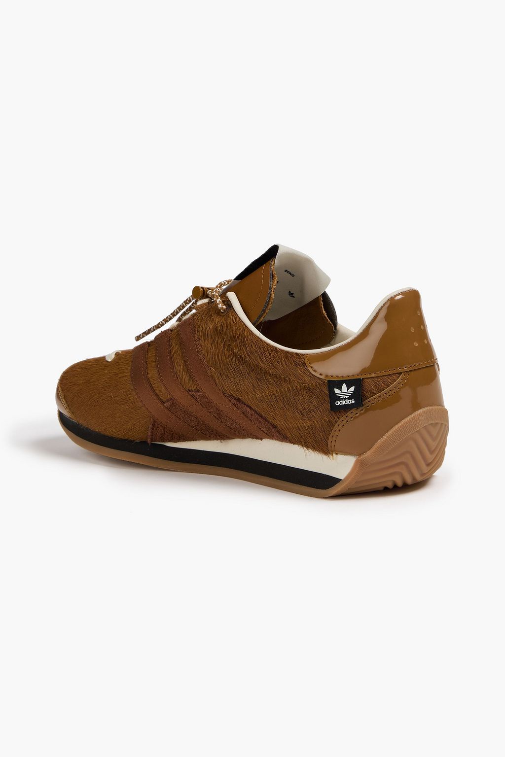 ADIDAS ORIGINALS X SONG FOR THE MUTE 컨트리 OG 카프 헤어 스웨이드 페이턴트 가죽 스니커즈