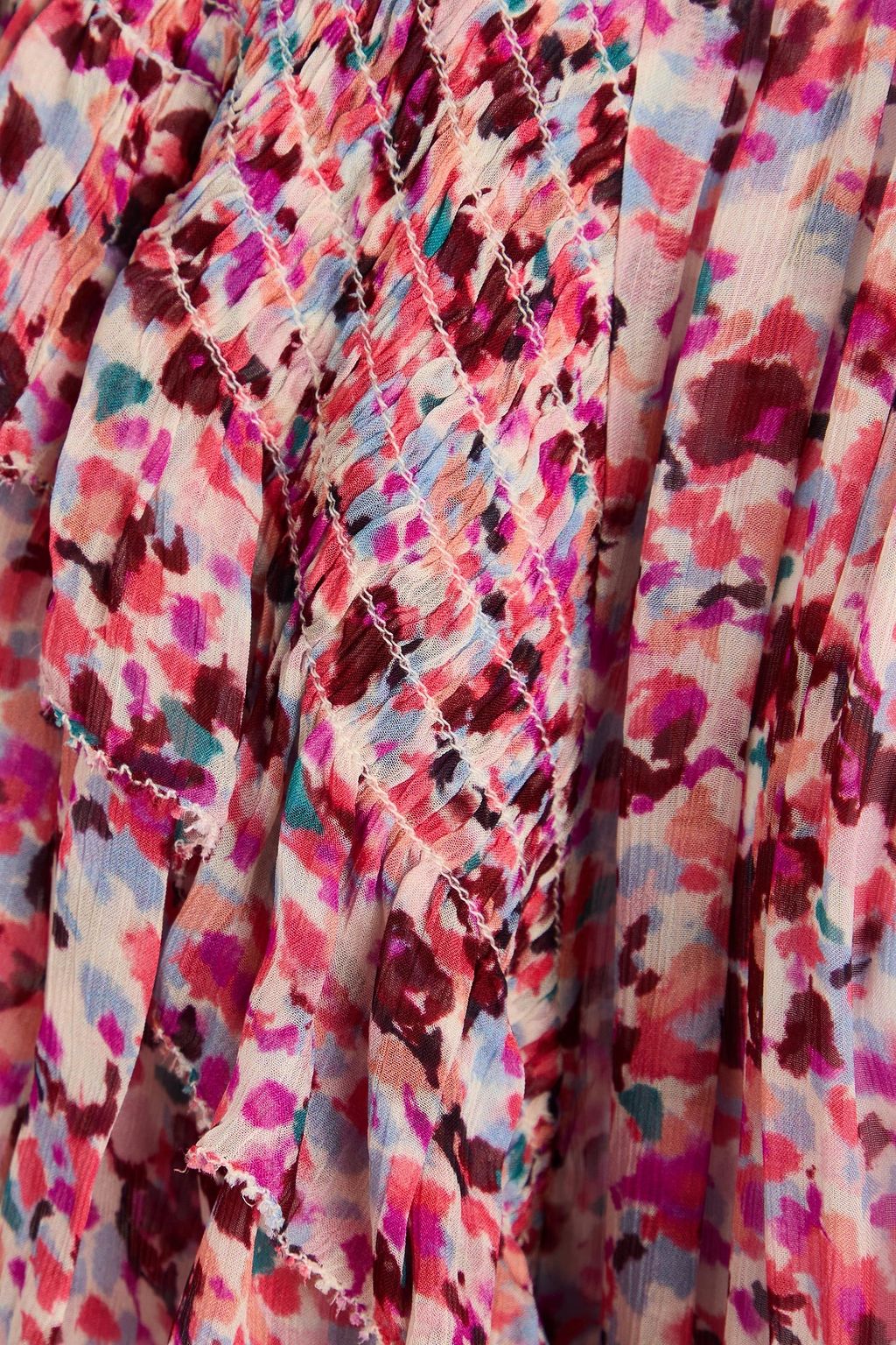MARANT ÉTOILE Florise ruffled printed crepon mini dress
