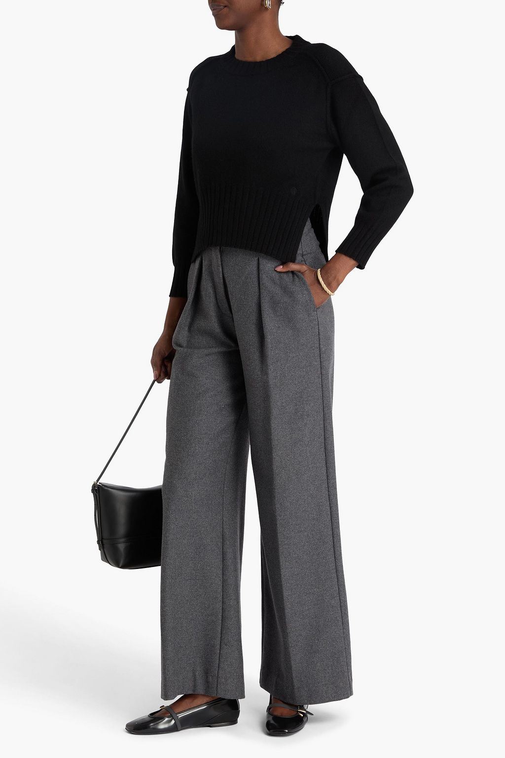 LOULOU STUDIO Lian cropped cashmere sweater
