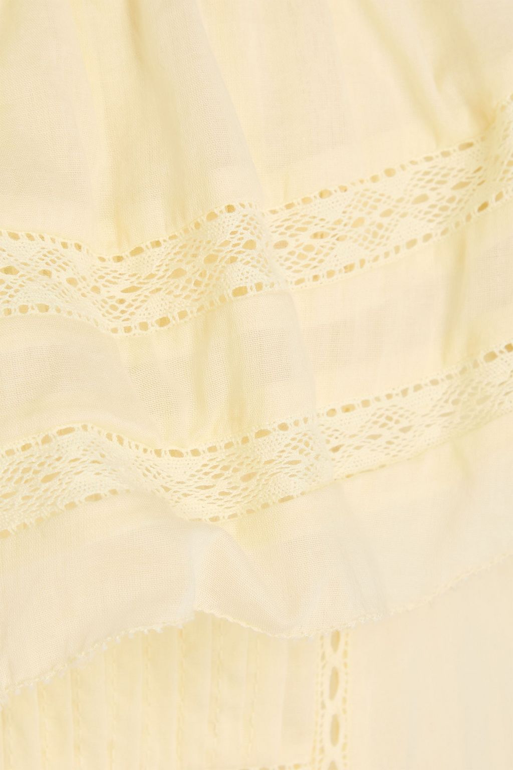 MARANT ÉTOILE Moly lace-trimmed cotton-voile mini dress